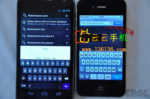 콢Ծ GALAXY Nexus VS iPhone 4S